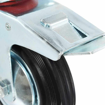vidaXL Swivel Casters with Double Brakes 4 pcs 160 mm 5