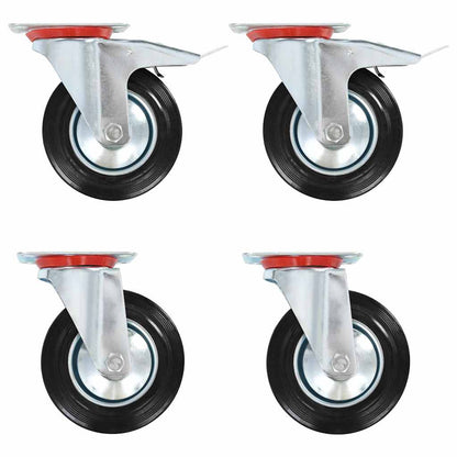vidaXL Swivel Casters 4 pcs 160 mm 1