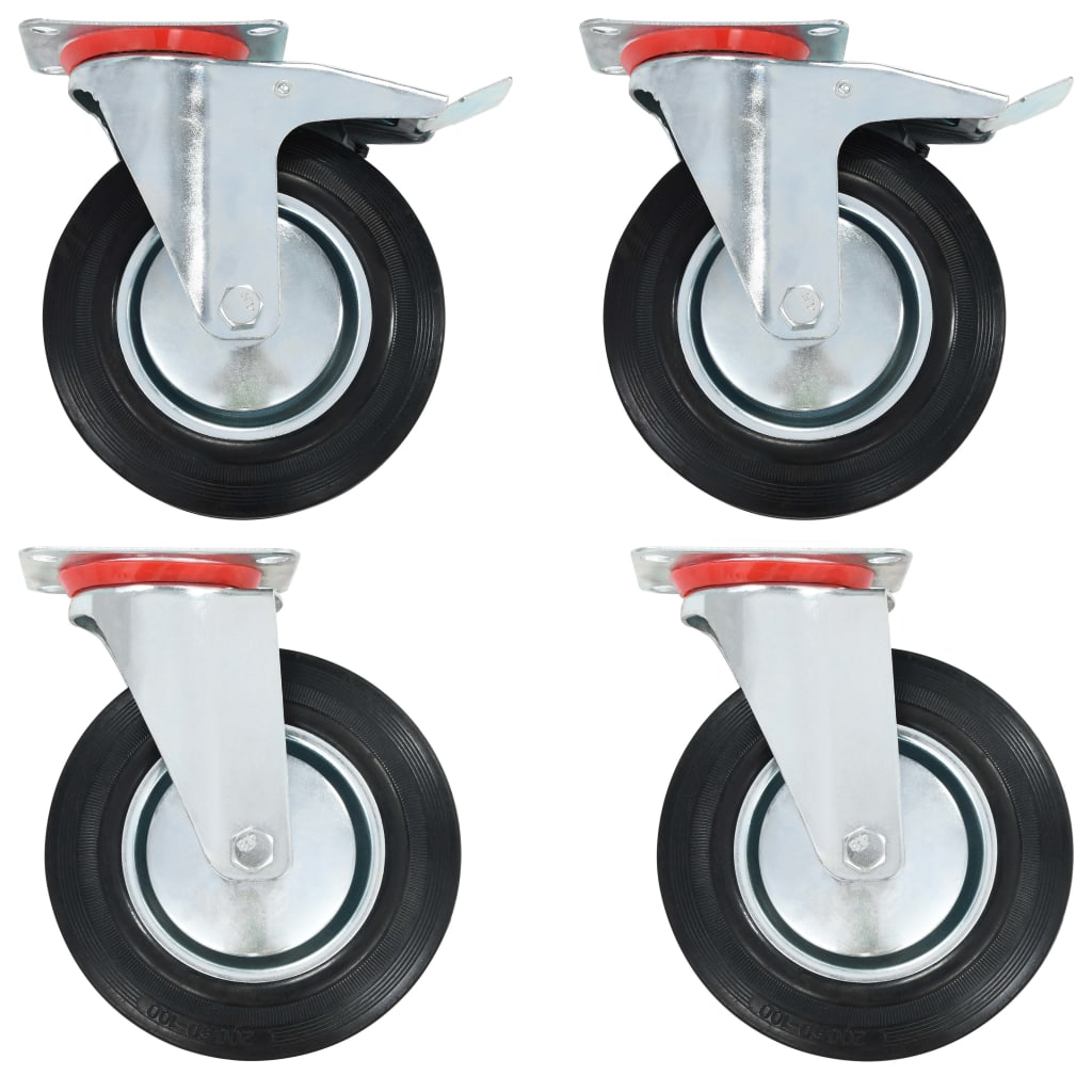 vidaXL Swivel Casters 4 pcs 200 mm 1
