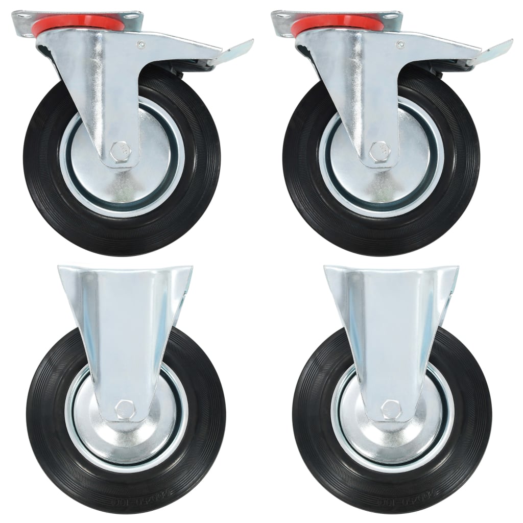 vidaXL Casters 4 pcs 200 mm 1