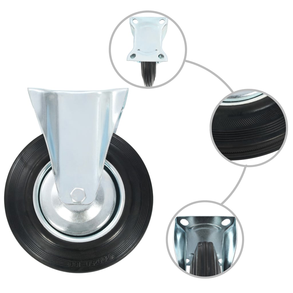 vidaXL Casters 4 pcs 200 mm 3