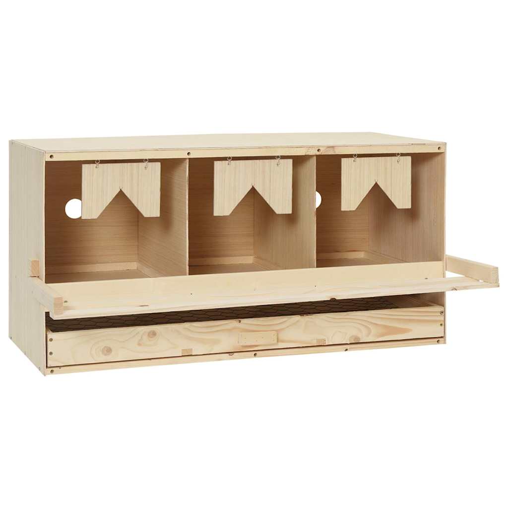 vidaXL Chicken Laying Nest | Brown and natural wood colour 2