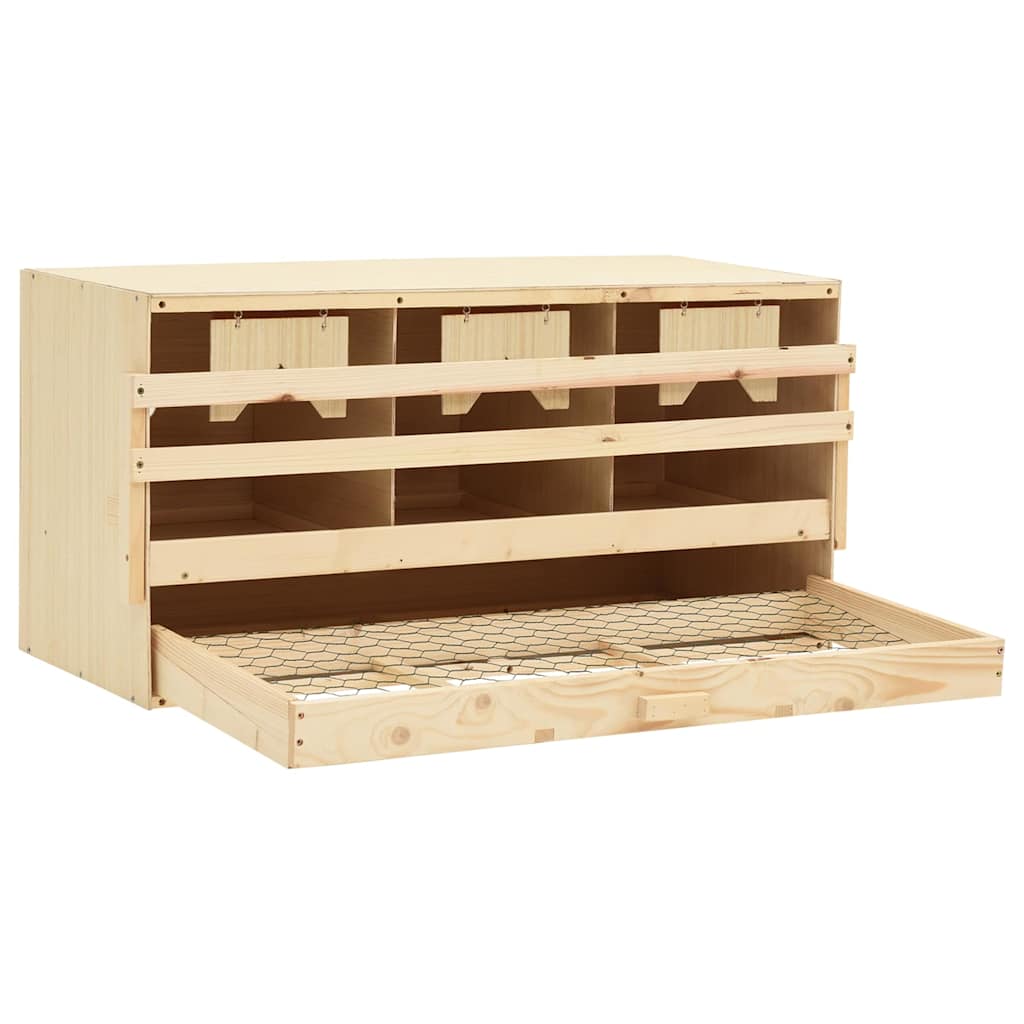 vidaXL Chicken Laying Nest | Brown and natural wood colour 3