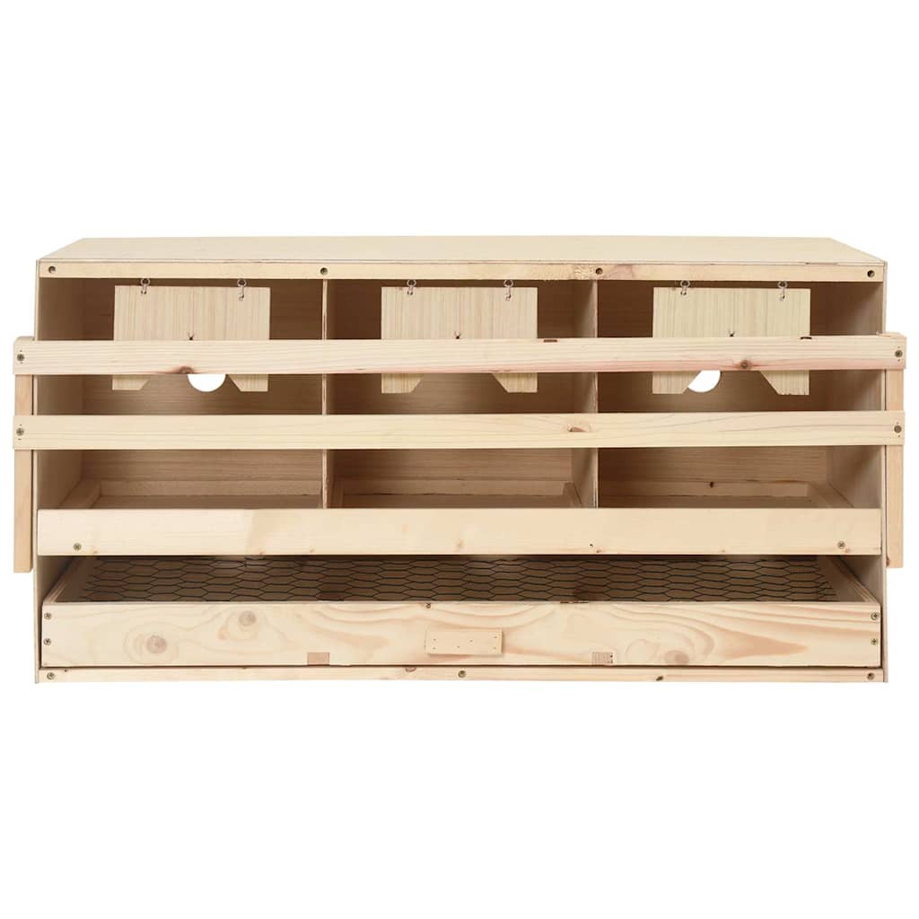 vidaXL Chicken Laying Nest | Brown and natural wood colour 4