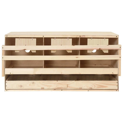 vidaXL Chicken Laying Nest | Brown and natural wood colour 4