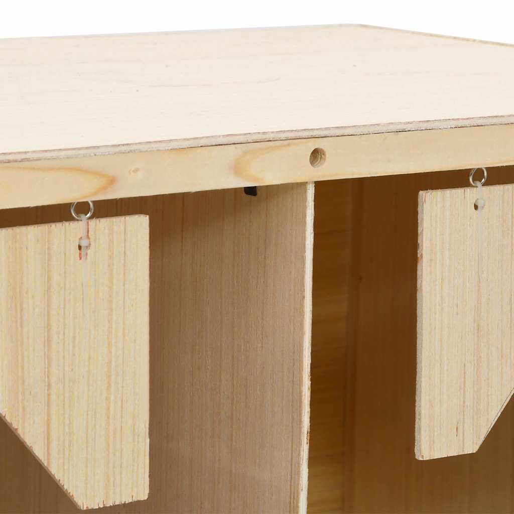 vidaXL Chicken Laying Nest | Brown and natural wood colour 5