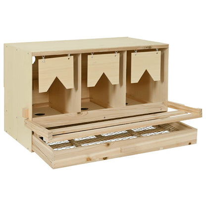 vidaXL Chicken Laying Nest | Brown and natural wood colour 3