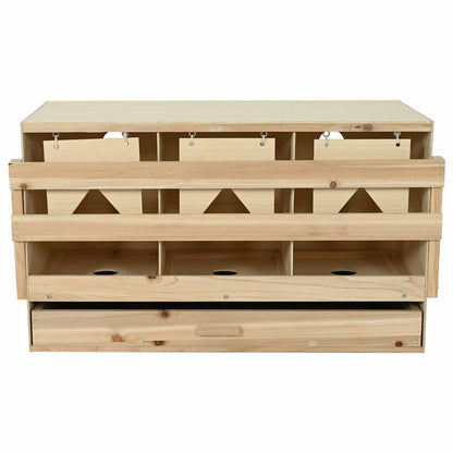 vidaXL Chicken Laying Nest | Brown and natural wood colour 5