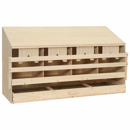 Chicken Laying Nest 3 Compartments Solid Pine Wood 106 cm 59 cm 40 cm