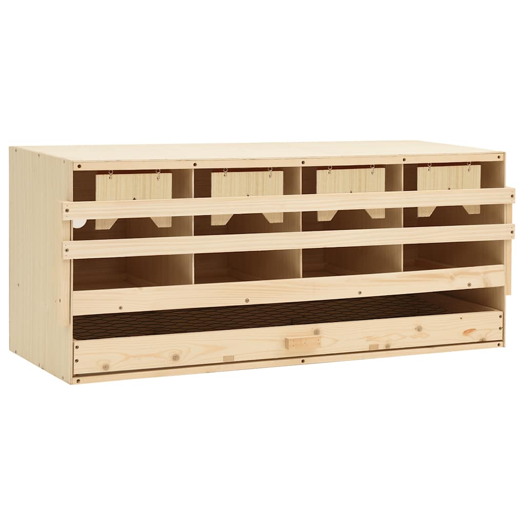 vidaXL Chicken Laying Nest 3 Compartments Solid Pine Wood
