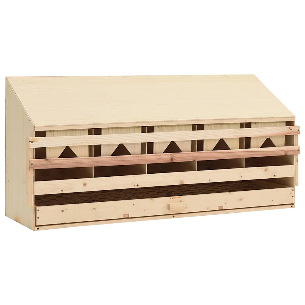 vidaXL Chicken Laying Nest 3 Compartments Solid Pine Wood