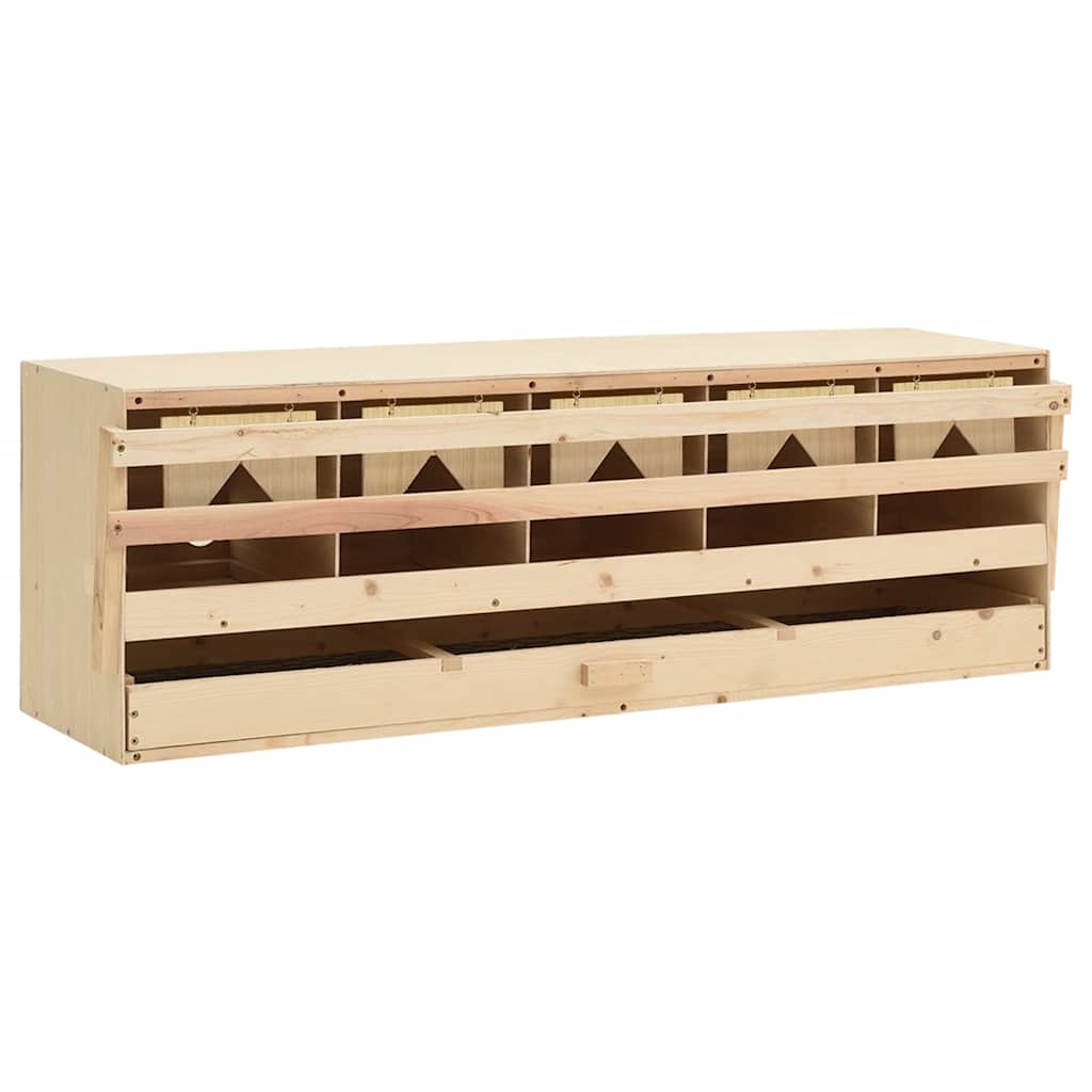vidaXL Chicken Laying Nest 3 Compartments Solid Pine Wood