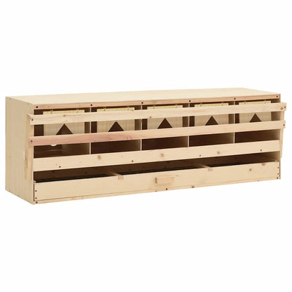 vidaXL Chicken Laying Nest 3 Compartments Solid Pine Wood
