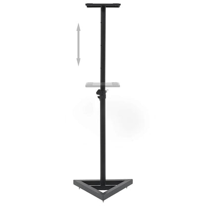 vidaXL Studio Monitor Speaker Stands 2 pcs Black Steel 4