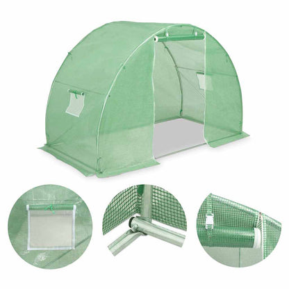 vidaXL Greenhouse | Green | PE mesh fabric, Galvanised Steel | 4.5 square metres 2