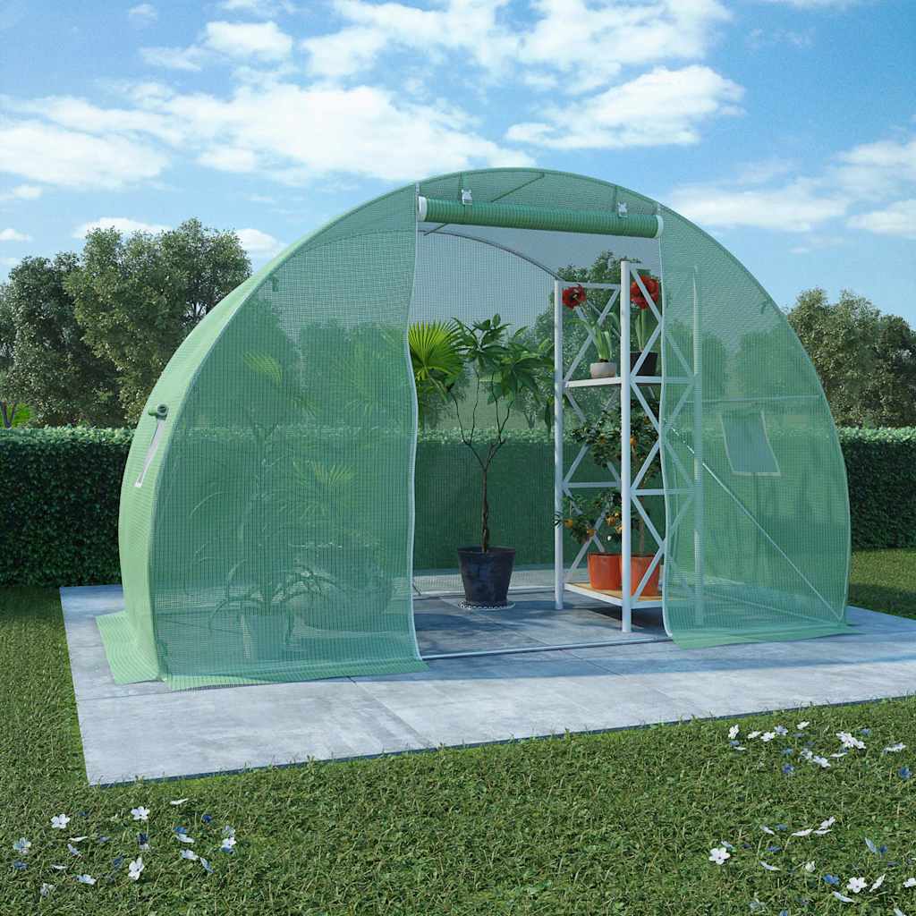 vidaXL Greenhouse | Green | PE mesh fabric, Galvanised Steel | 4.5 square metres 1
