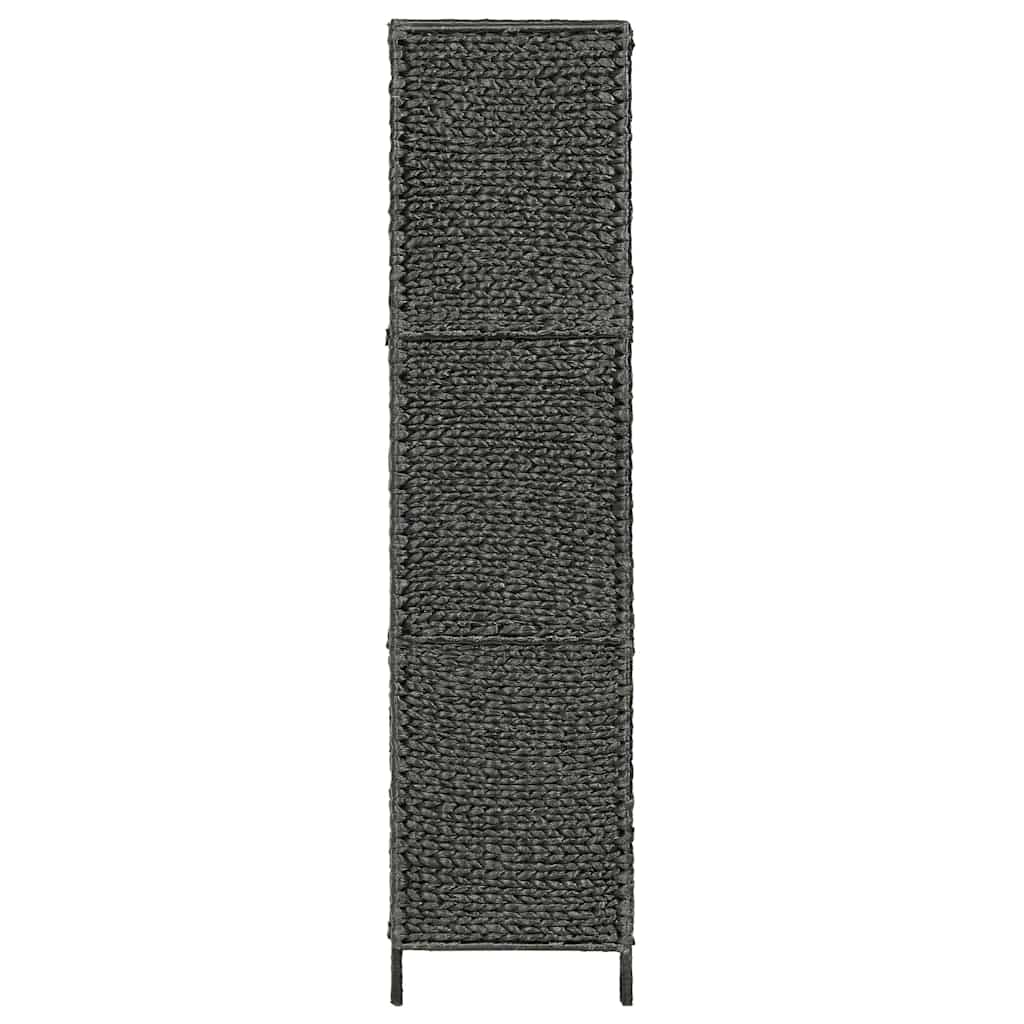 vidaXL 5-Panel Room Divider Black 193x160 cm Water Hyacinth 4