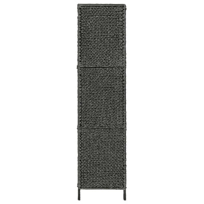 vidaXL 5-Panel Room Divider Black 193x160 cm Water Hyacinth 4
