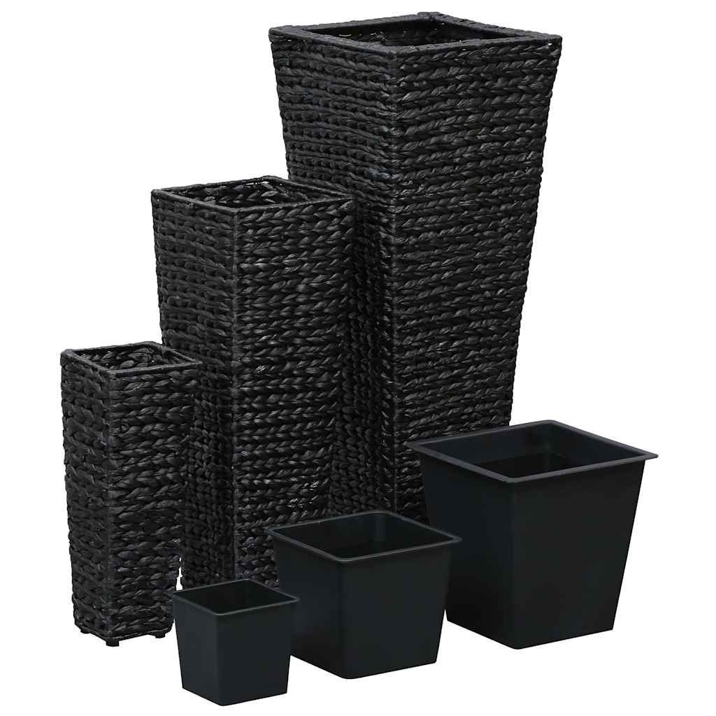 vidaXL Raised Beds 3 pcs Water Hyacinth Black 2