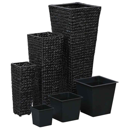 vidaXL Raised Beds 3 pcs Water Hyacinth Black 2