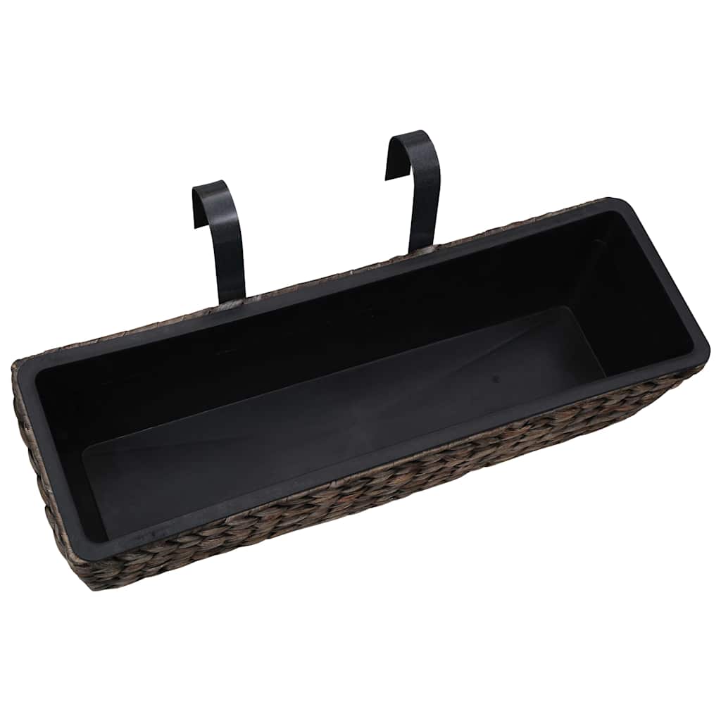 vidaXL Garden Planter | Set of 2 | Brown | Water hyacinth, steel 4