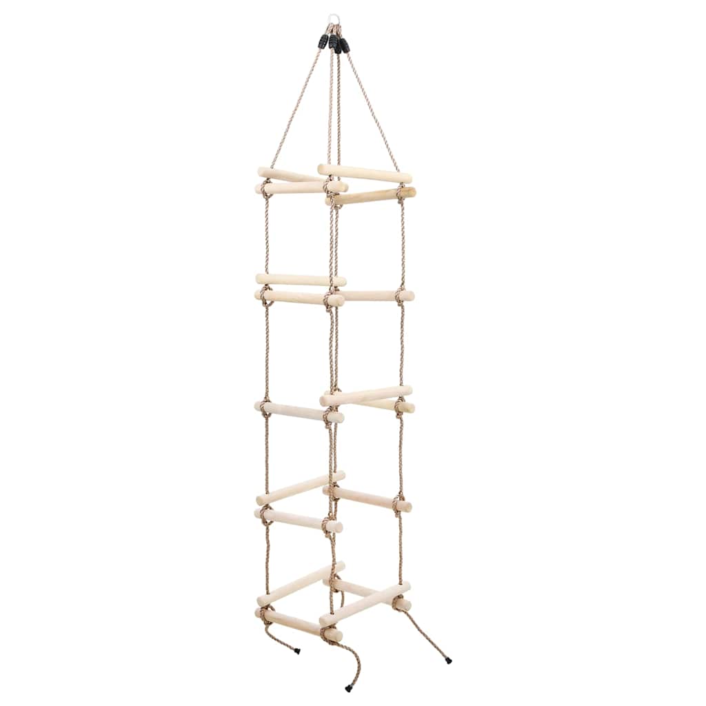 vidaXL Kids Rope Ladder 200 cm Wood 2