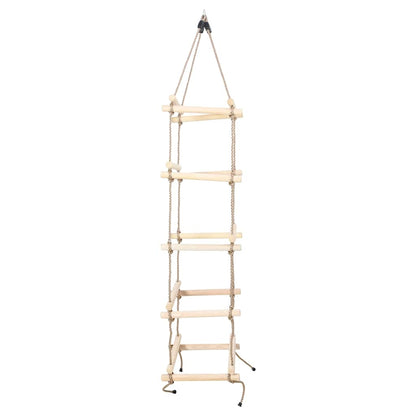 vidaXL Kids Rope Ladder 200 cm Wood 3