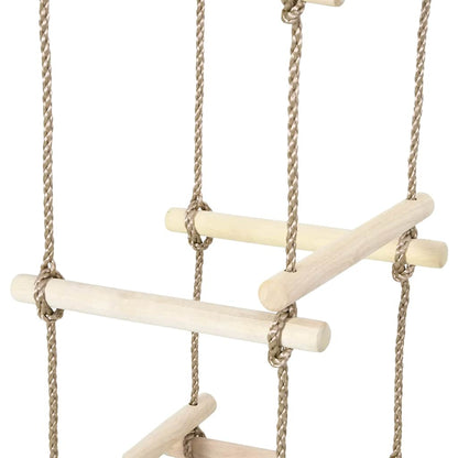 vidaXL Kids Rope Ladder 200 cm Wood 4
