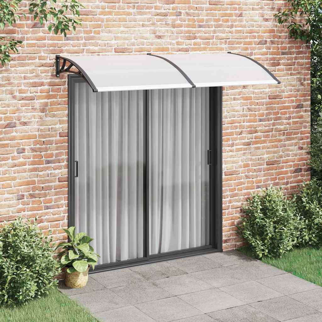 vidaXL Door Canopy Black 200x100 cm PC 1