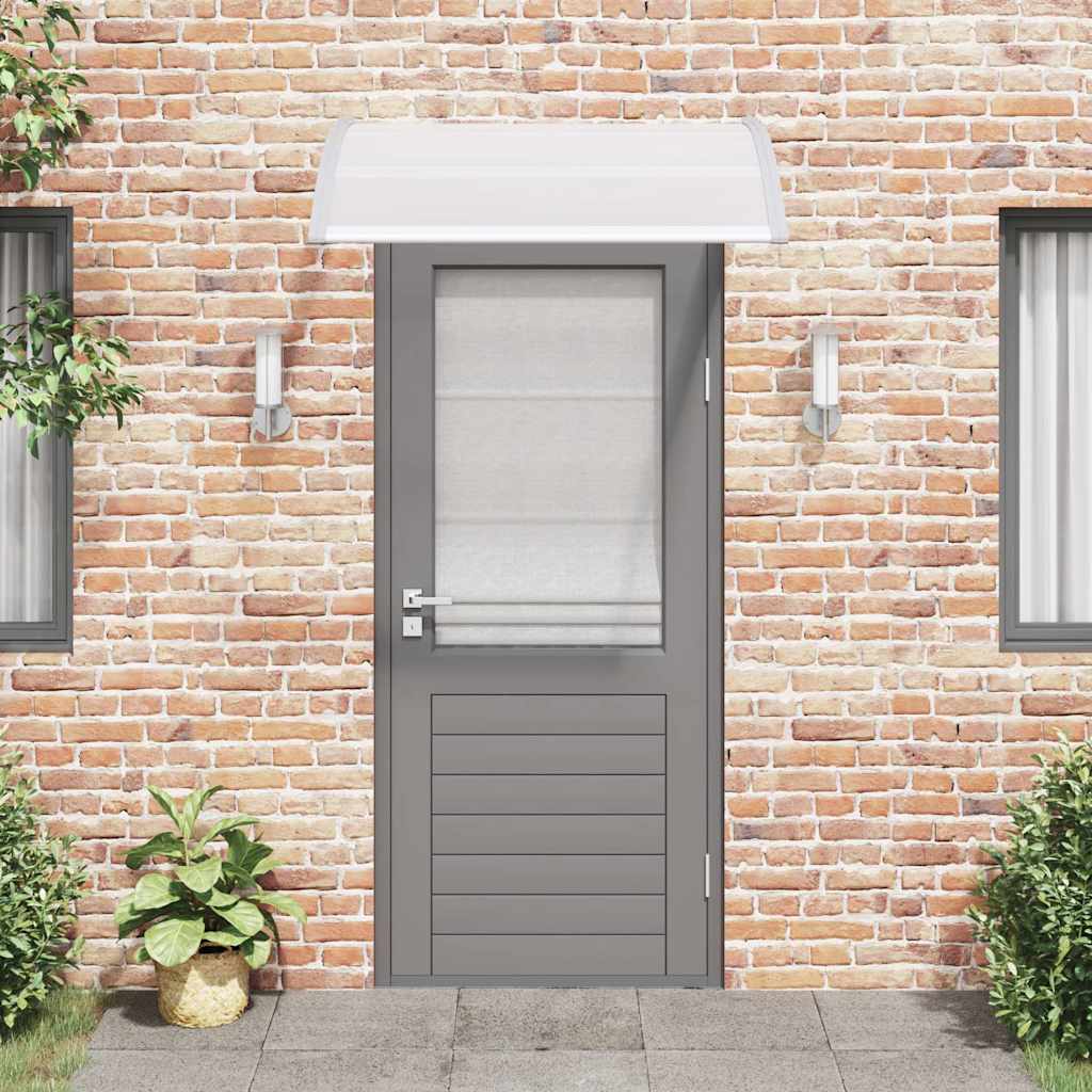 45628 vidaXL Door Canopy Grey 120x100 cm PC 3