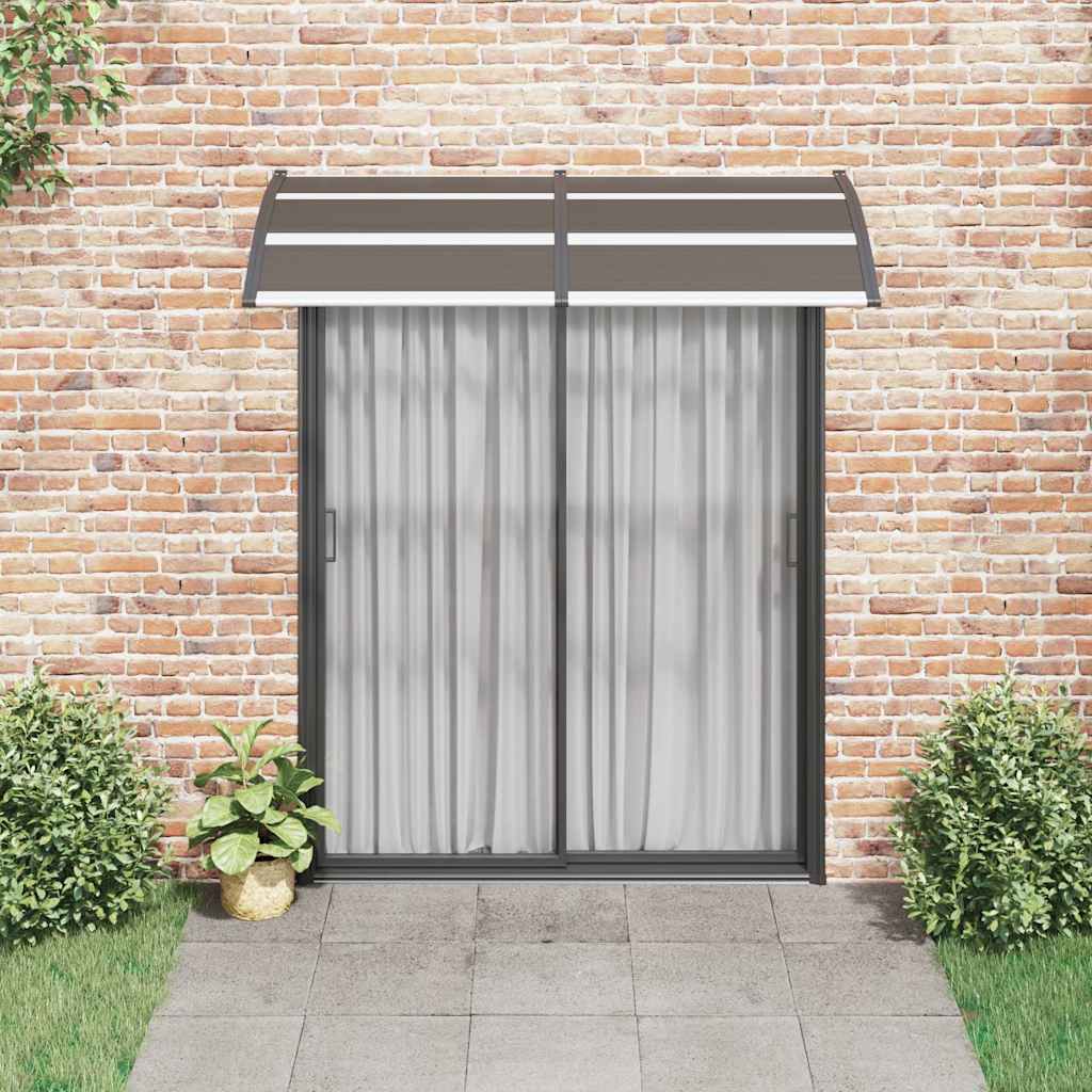 vidaXL Door Canopy Black 200x100 cm PC 3