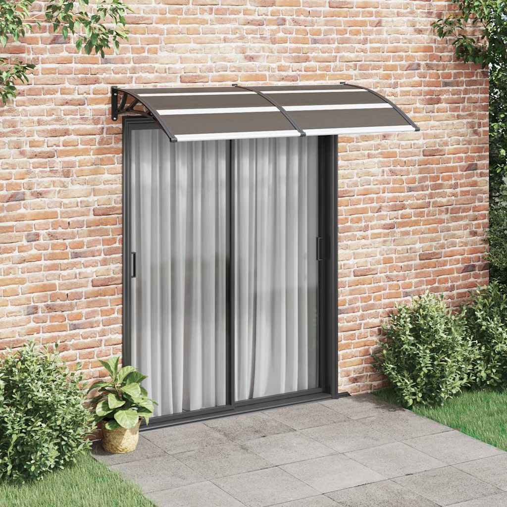 vidaXL Door Canopy Black 200x100 cm PC 1