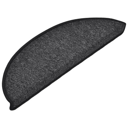 vidaXL Stair mats 15 pcs 56 x 17 x 3 cm Non-Slip Anthracite 3