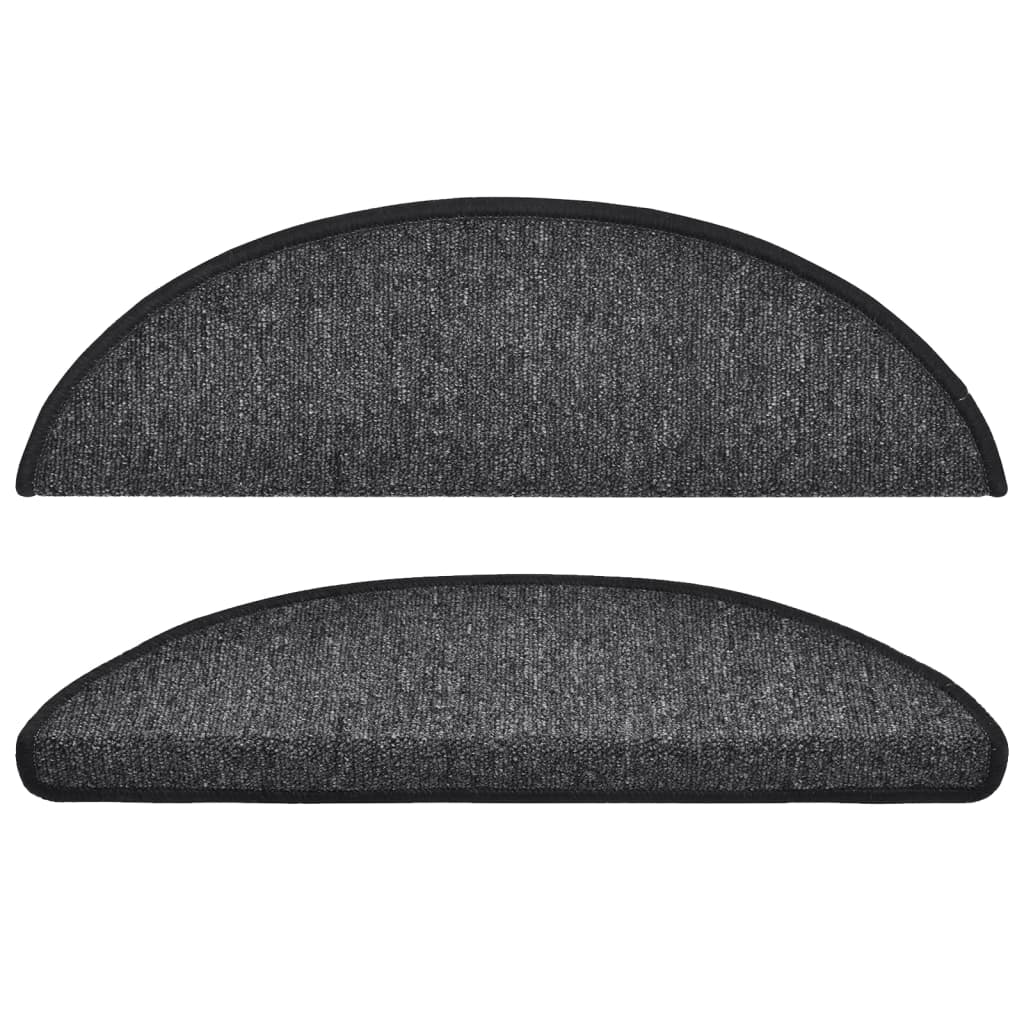 vidaXL Stair mats 15 pcs 56 x 17 x 3 cm Non-Slip Anthracite 4