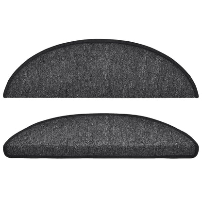 vidaXL Stair mats 15 pcs 56 x 17 x 3 cm Non-Slip Anthracite 4