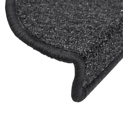 vidaXL Stair mats 15 pcs 56 x 17 x 3 cm Non-Slip Anthracite 6