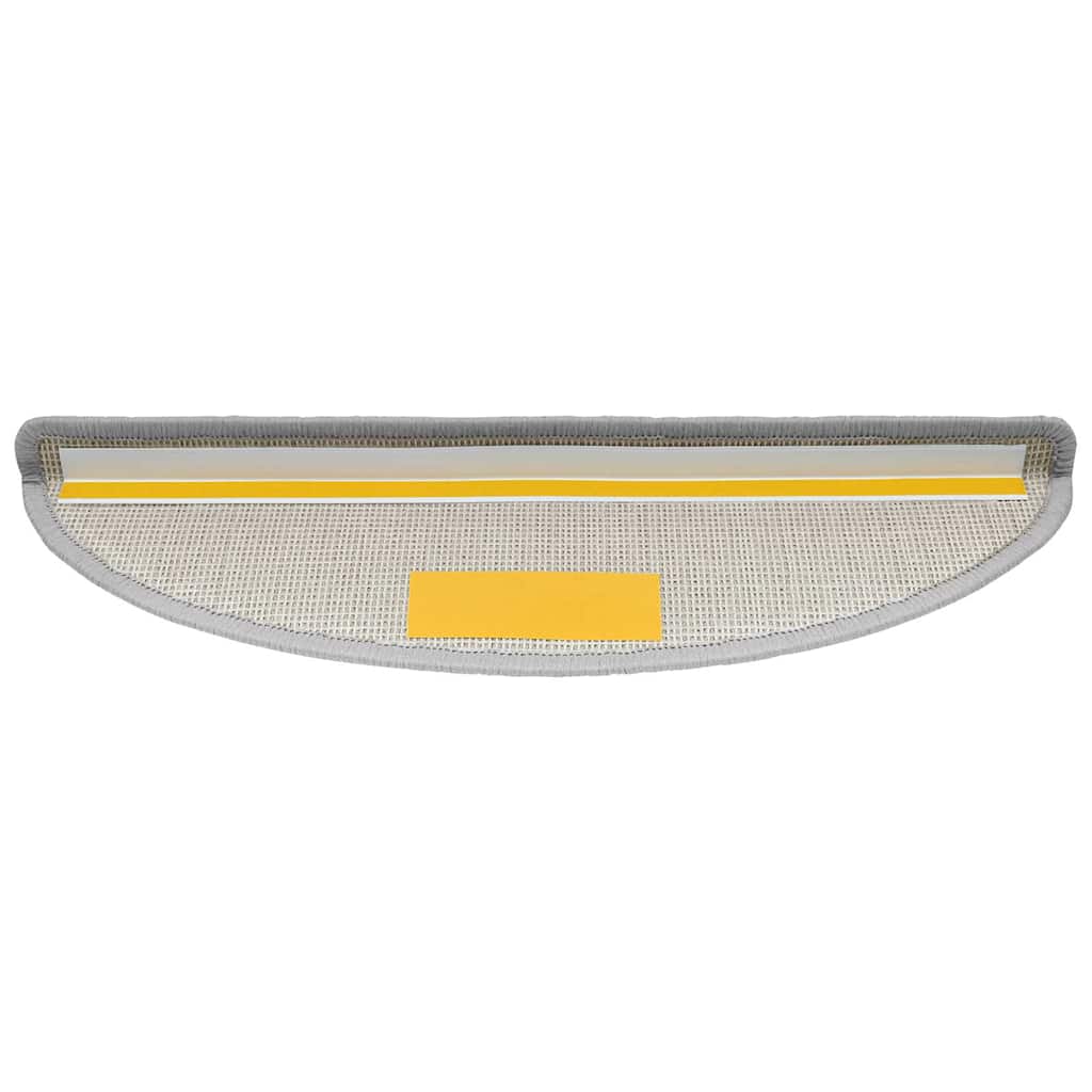 vidaXL Stair mats 15 pcs 56 x 17 x 3 cm Non-Slip Light Grey 5