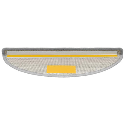vidaXL Stair mats 15 pcs 56 x 17 x 3 cm Non-Slip Light Grey 5