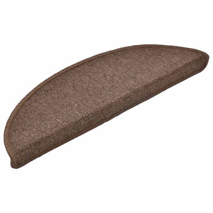 vidaXL Stair mats 15 pcs 56 x 17 x 3 cm Non-Slip Coffee Brown 3