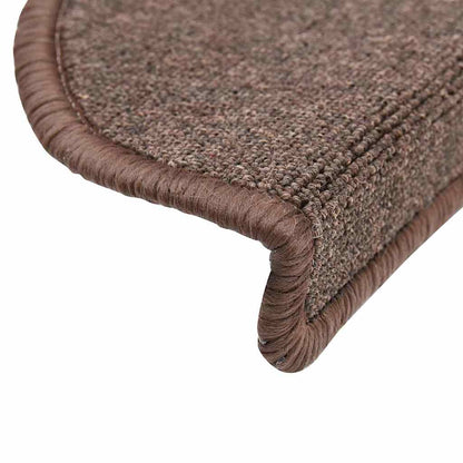 vidaXL Stair mats 15 pcs 56 x 17 x 3 cm Non-Slip Coffee Brown 6