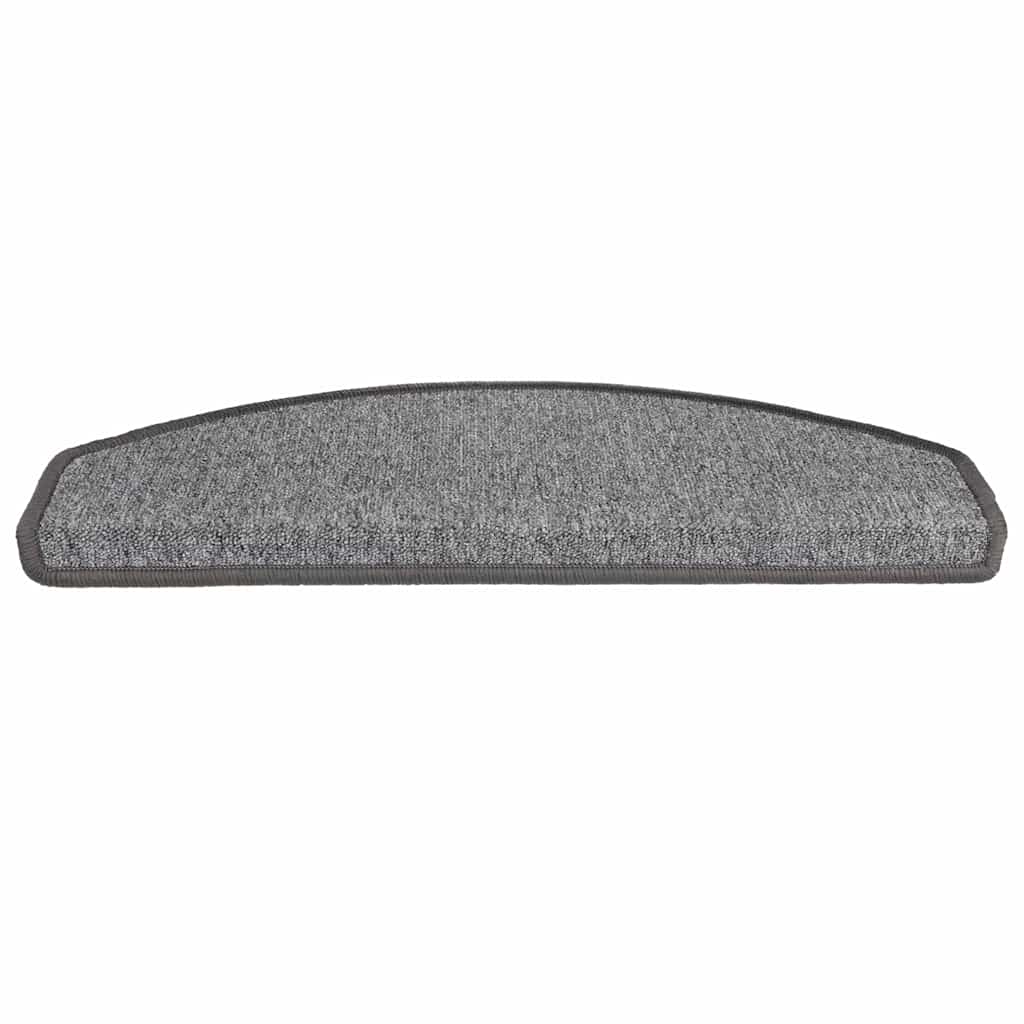 vidaXL Stair mats 15 pcs 65 x 24 x 4 cm Non-Slip Dark Grey 4