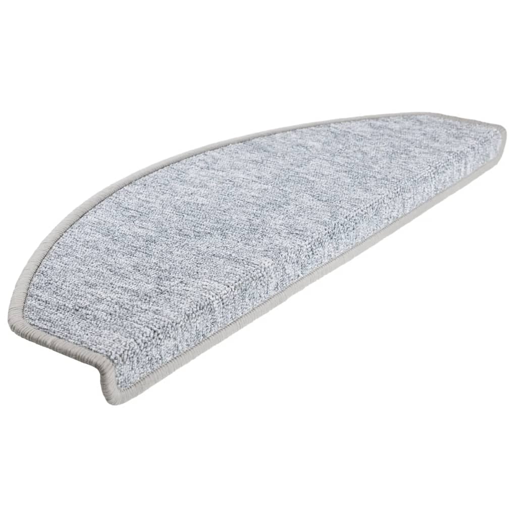 vidaXL Stair mats 15 pcs 65 x 24 x 4 cm Light Grey 3