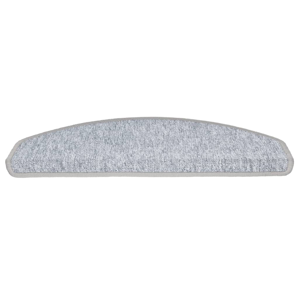 vidaXL Stair mats 15 pcs 65 x 24 x 4 cm Light Grey 4