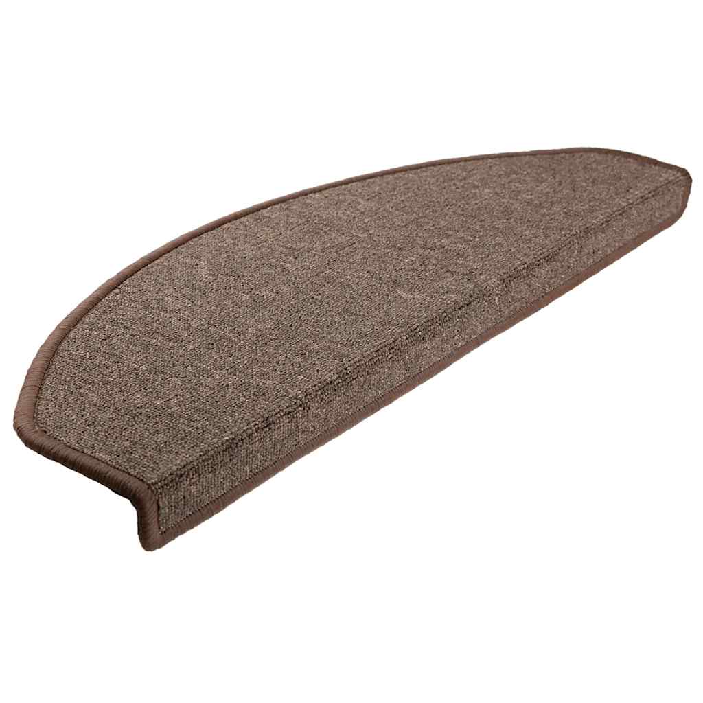 vidaXL Stair mats 15 pcs 65 x 24 x 4 cm Coffee Brown 3