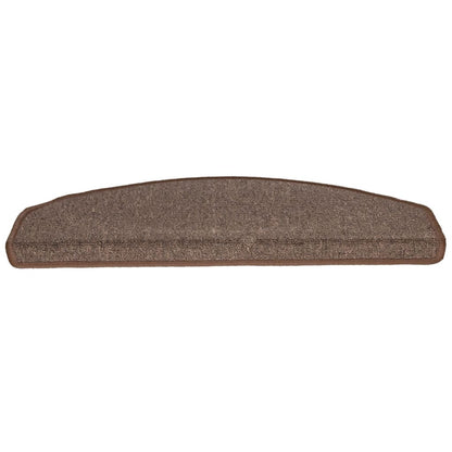 vidaXL Stair mats 15 pcs 65 x 24 x 4 cm Coffee Brown 4