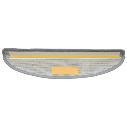 vidaXL Stair Mats 15 pcs 56x17x3 cm Grey Half Round 5