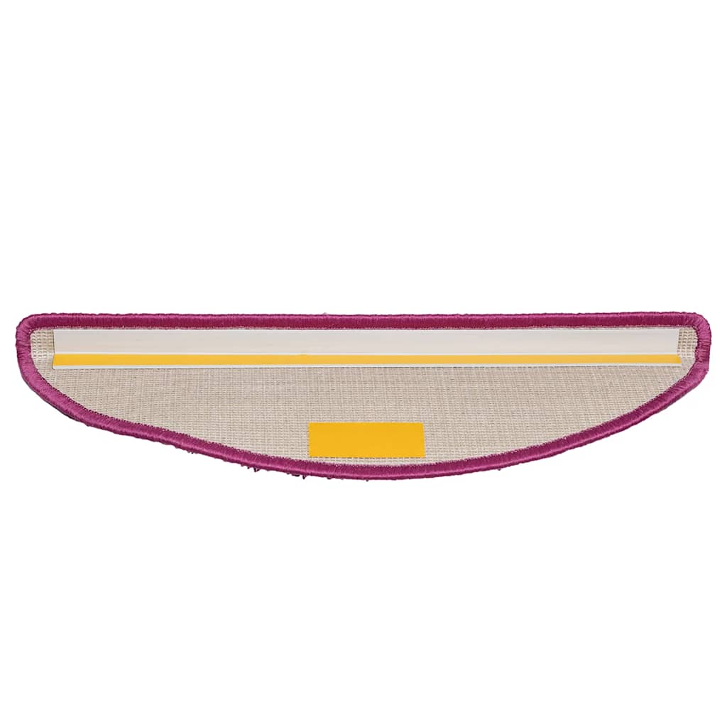 vidaXL Stair Mats 15 pcs 56x17x3 cm Violet Half Round 5