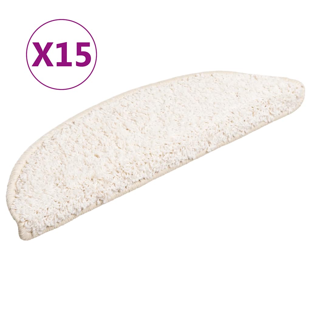 Stair Mats 56x17x3 cm Half Round Width 56 cm 15 White