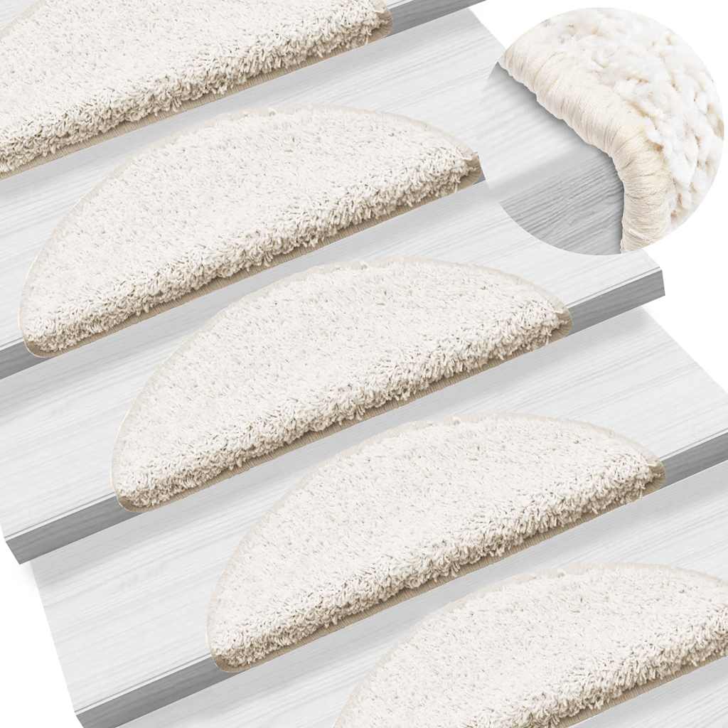 Stair Mats 56x17x3 cm Half Round Width 56 cm 15 White