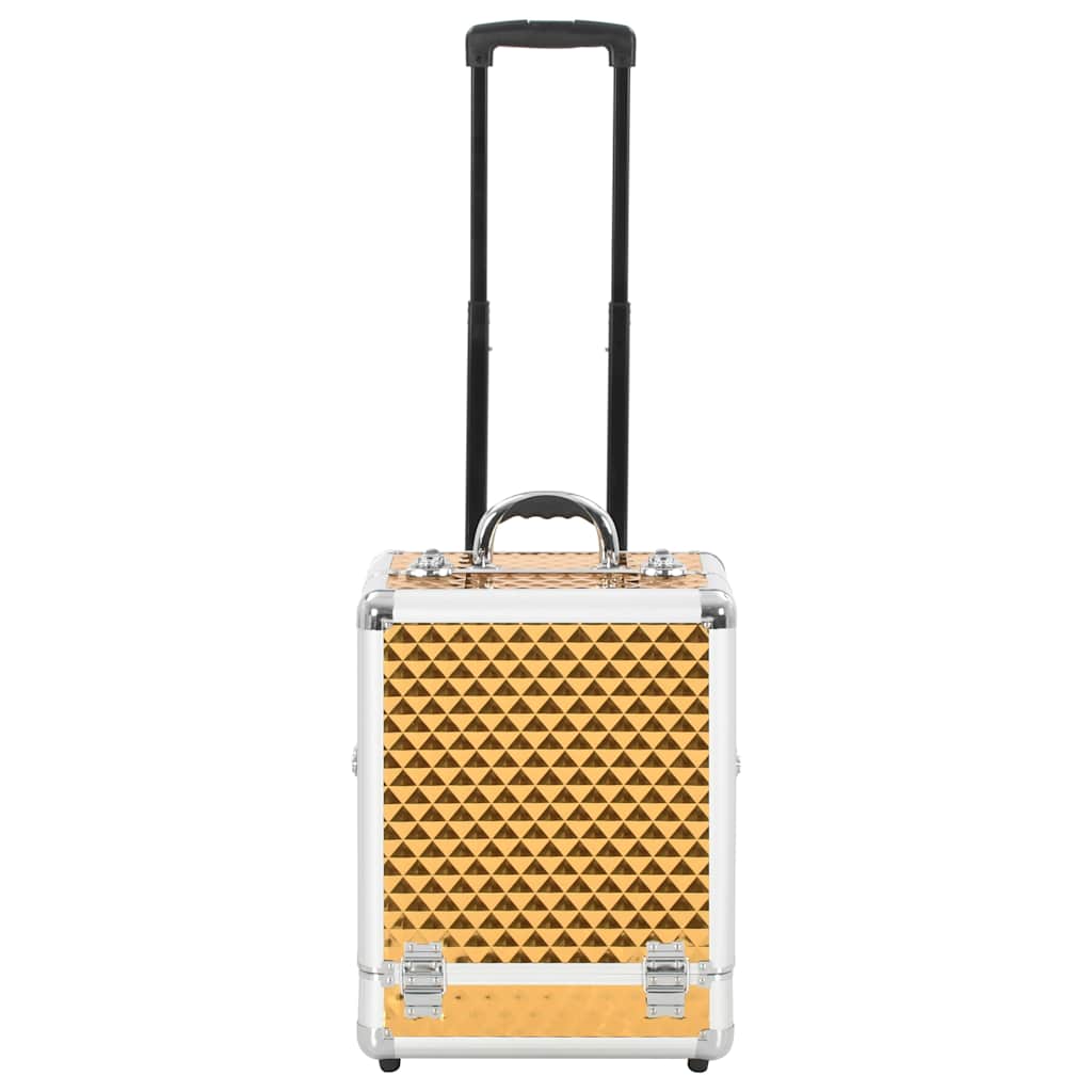 vidaXL Make-up Trolley 35x29x45 cm Gold Aluminium 2
